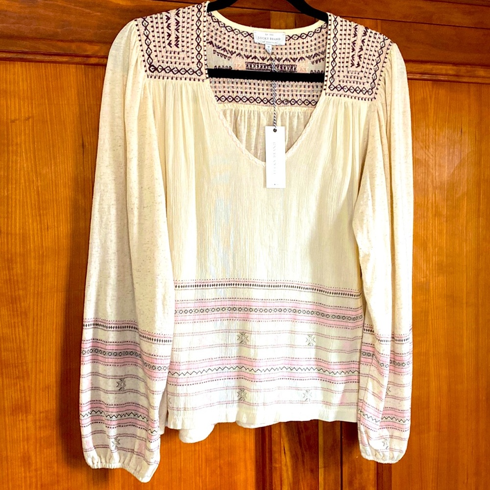 Lucky Brand boho top NWT
